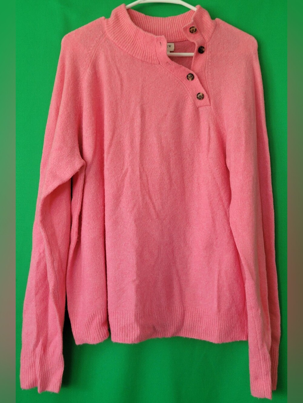 J. Crew Wool Blend Button-Shoulder Turtleneck Sweater Shirt Long Sleeve AS330